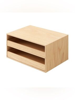 Muji Wooden Storage Tray 2 Drawers